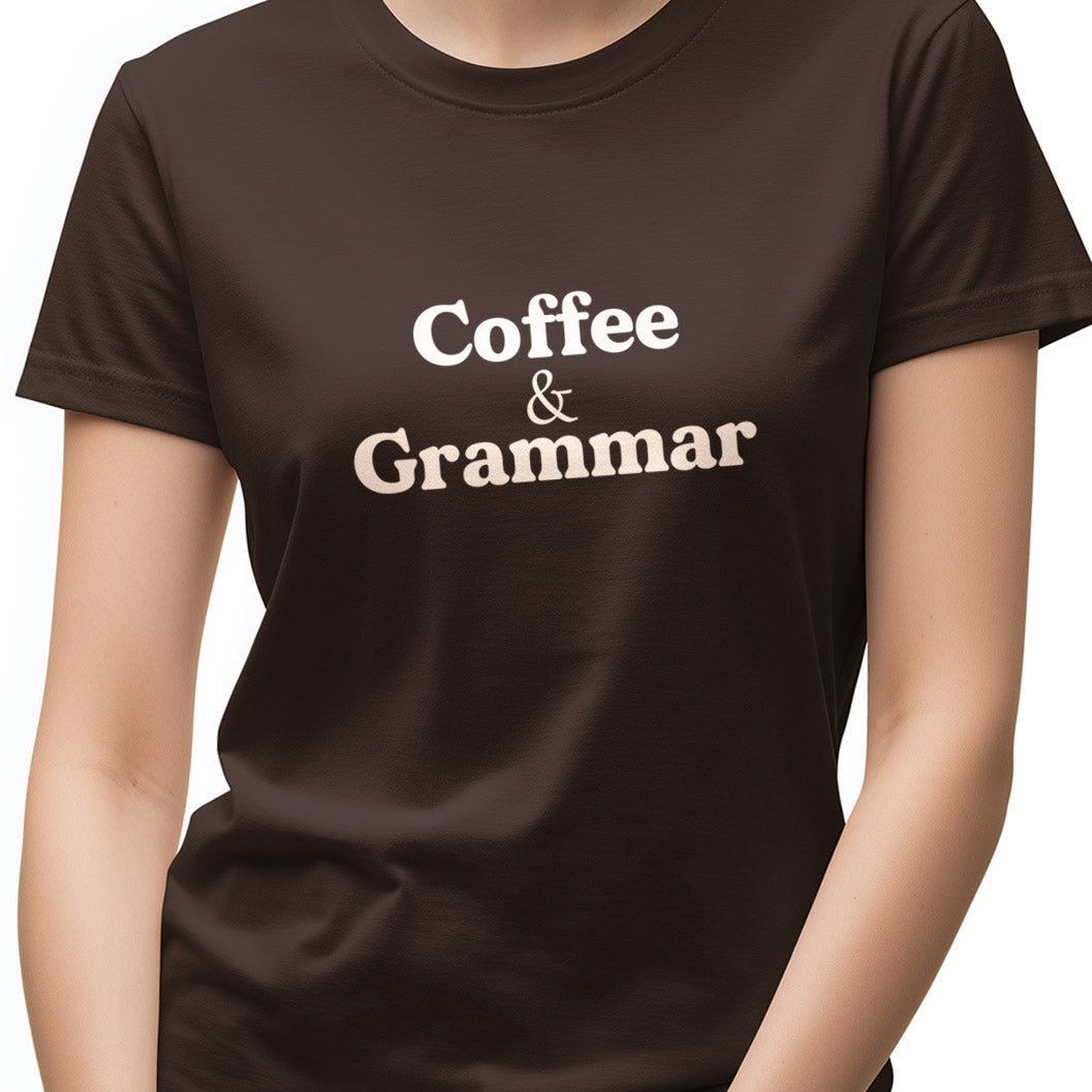 Coffee and Grammar commas Unisex Softstyle T-Shirt