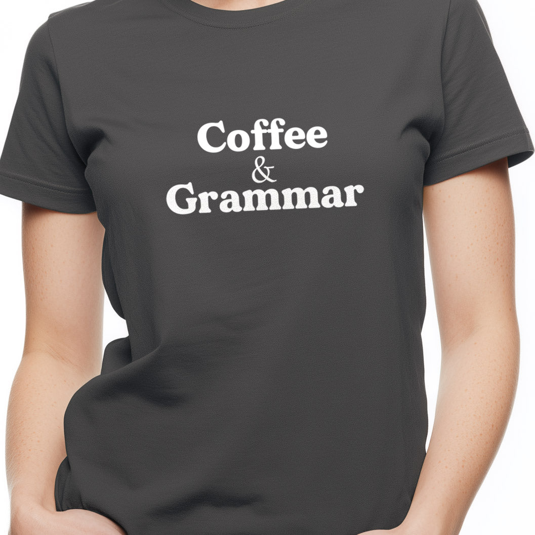 Coffee and Grammar commas Unisex Softstyle T-Shirt