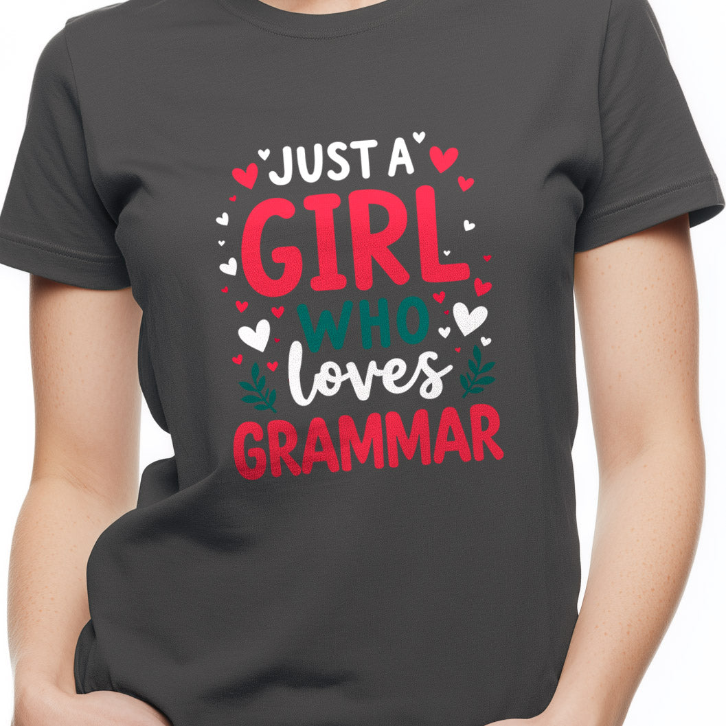 Just a girl who loves grammar Unisex Softstyle T-Shirt