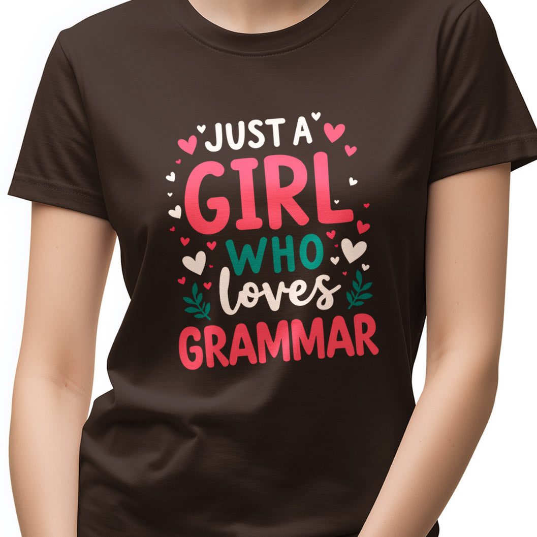 Just a girl who loves grammar Unisex Softstyle T-Shirt