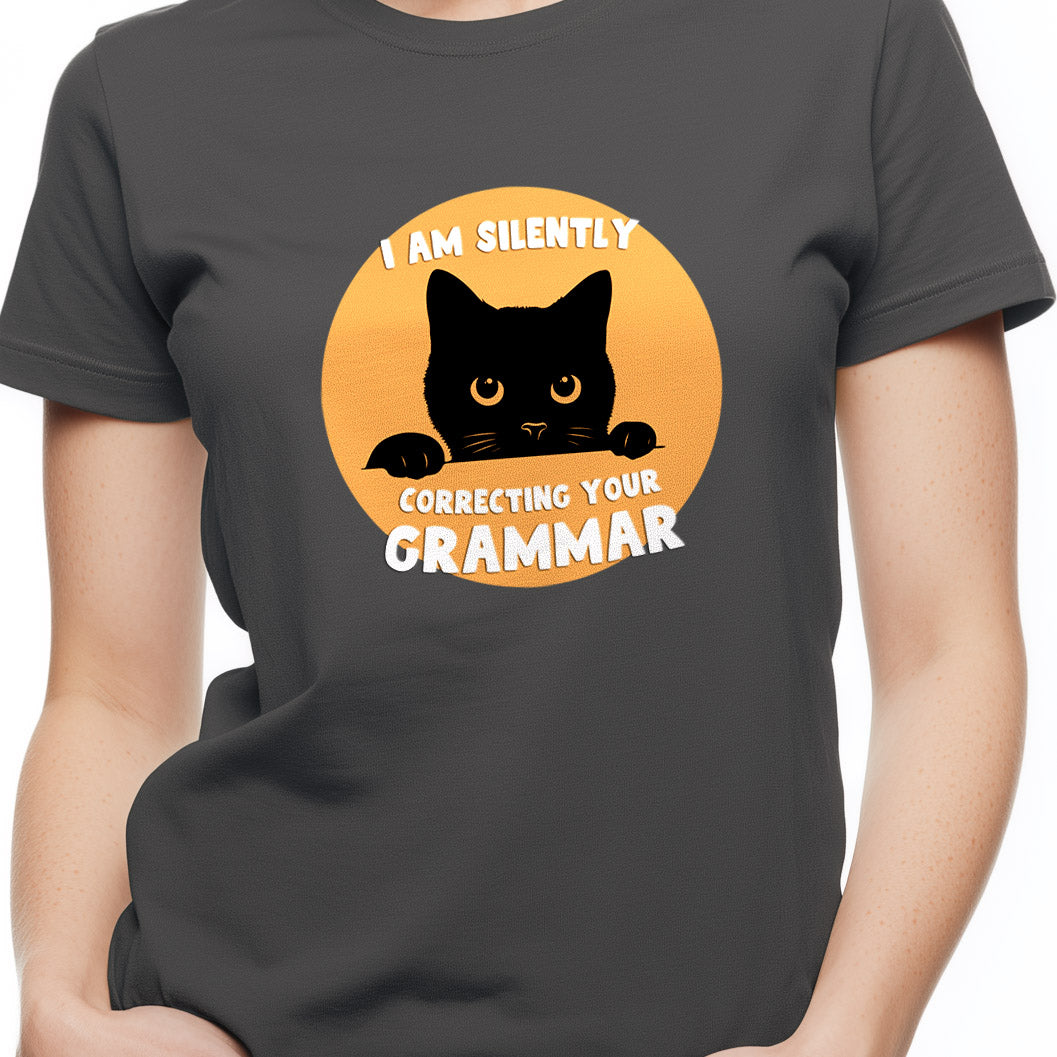 I am silently correcting your grammar cat Unisex Softstyle T-Shirt