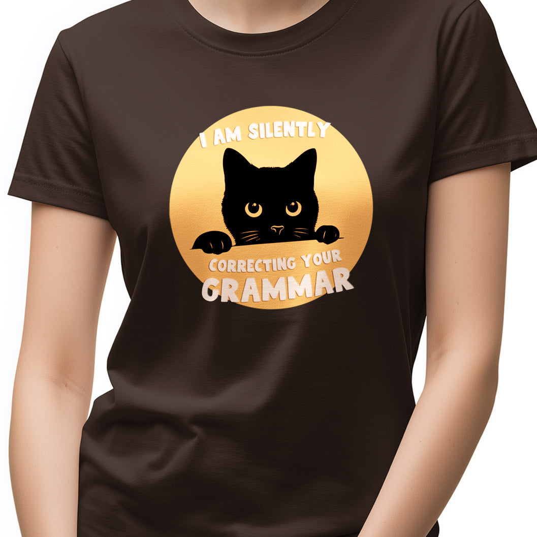 I am silently correcting your grammar cat Unisex Softstyle T-Shirt