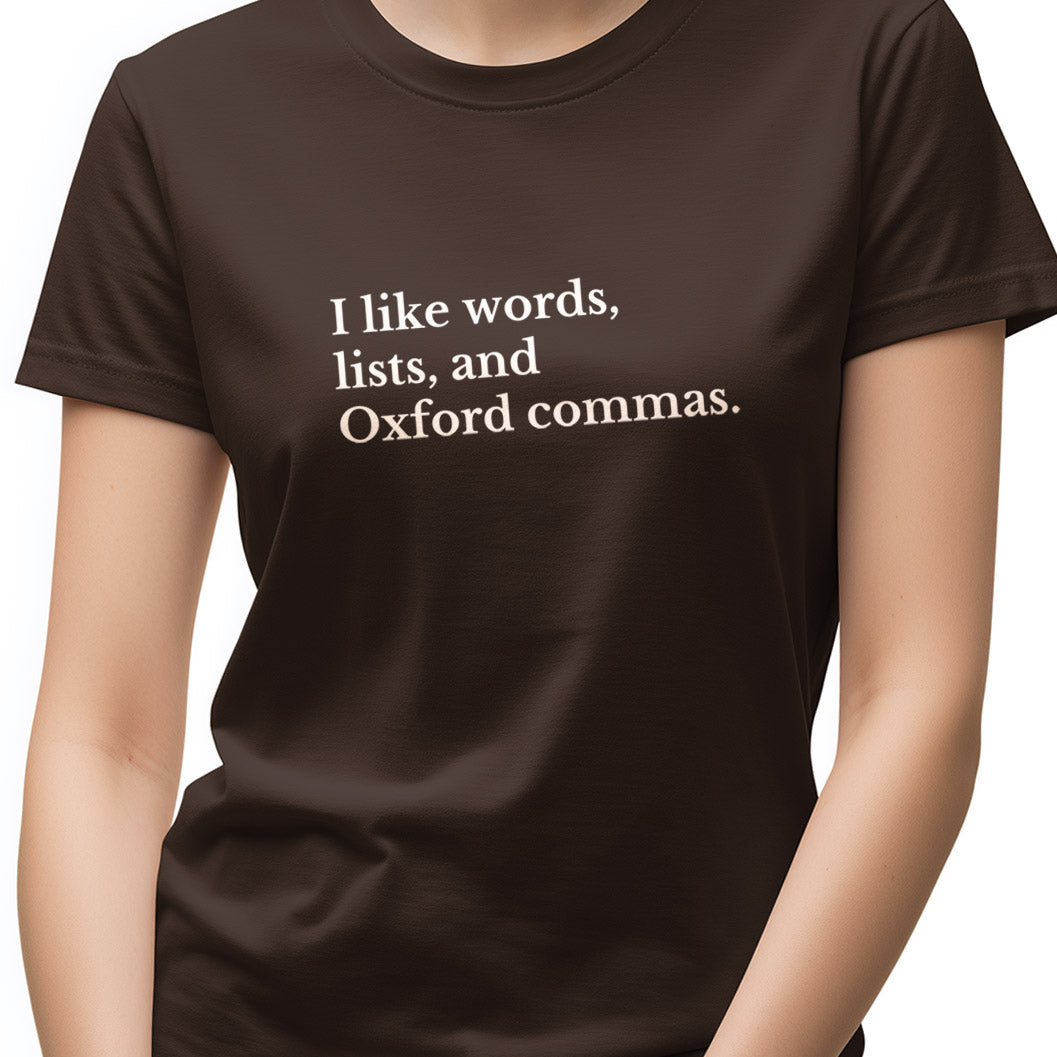I like words, lists, and Oxford commas Unisex Softstyle T-Shirt
